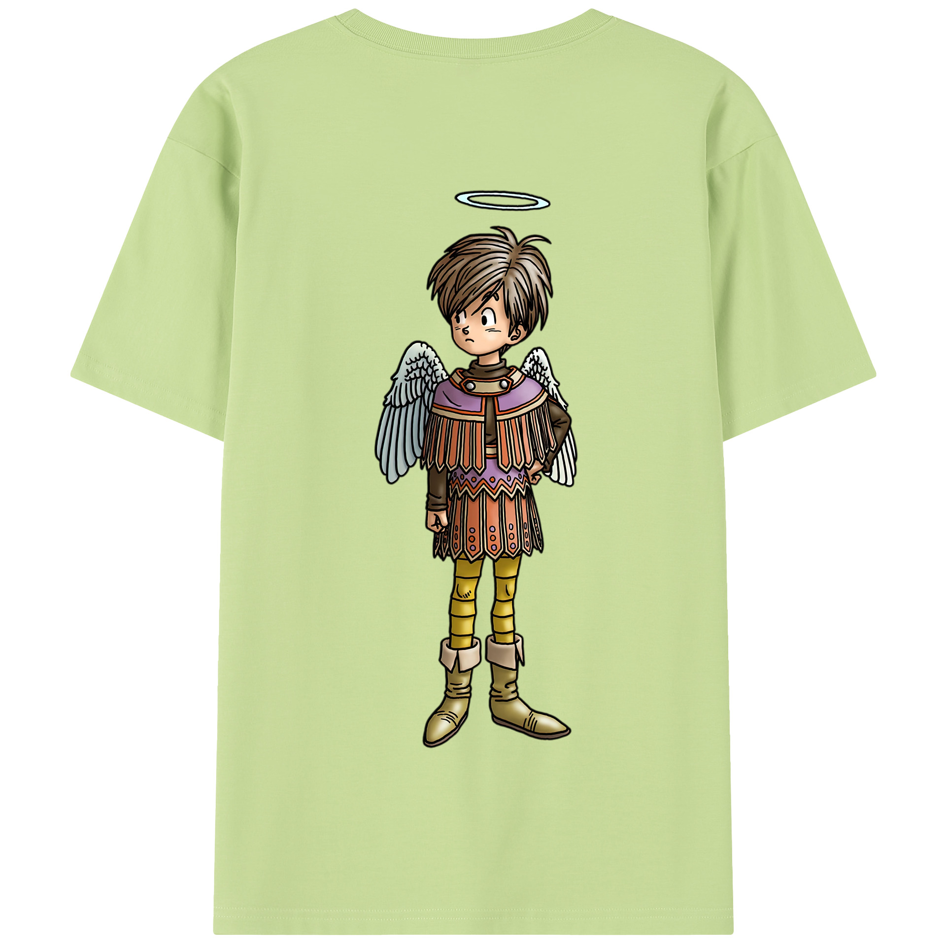 （画像用） ドラゴンクエスト Doragon Kuesuto Dragon Quest 綿100％半袖Tシャツ（背面プリント）
